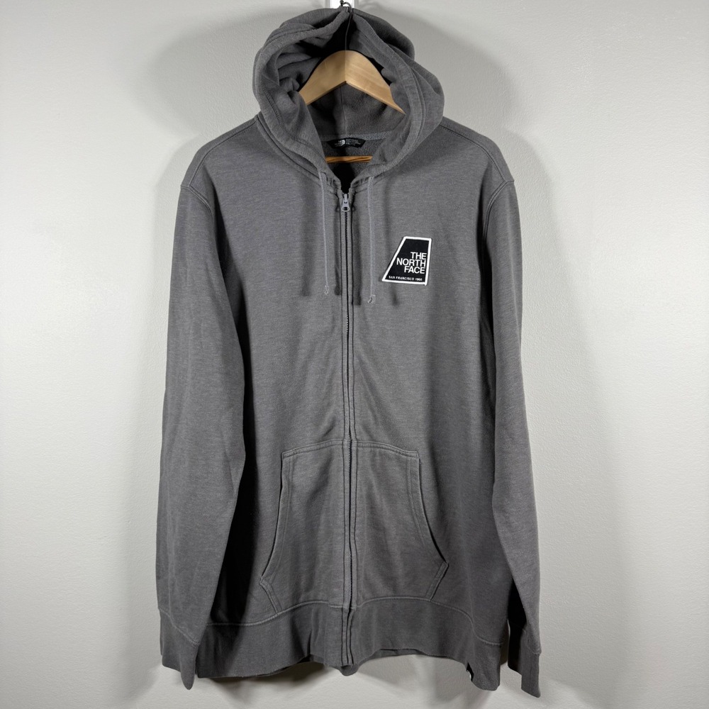 The North Face San Francisco 1966 Logo Full Zip Hoodie Gray XXL